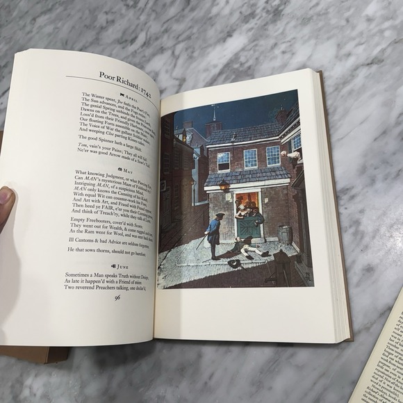 Poor Richards Almanac Ben Franklin 1964 The Heritage Press w/ Sandglass Slipcase - Picture 8 of 13